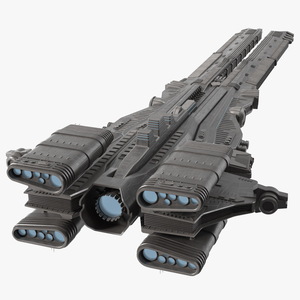 Sci fi Interplanetary Spacecraft Dark 3D