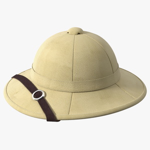 3D French Pith Helmet model