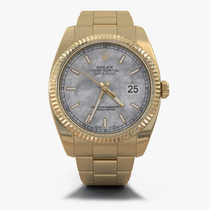 Rolex Datejust Gold 36mm 3D model