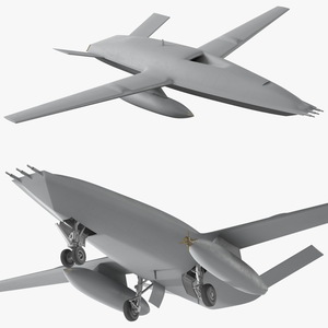 Aerial Refueling Drone Rigged 3D model