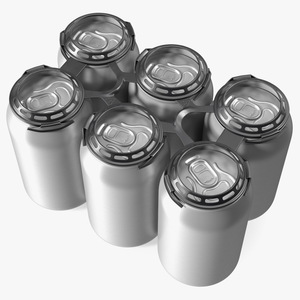 Plastic 6 Pack Rings for Soda Cans 3D model