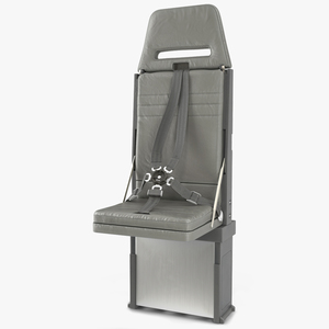 3D model Aircraft Boeing Crew Seat Gray