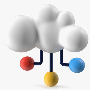 Cloud Database Concept Icon 3D