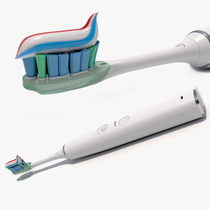 3D model Electric Toothbrush with Toothpaste