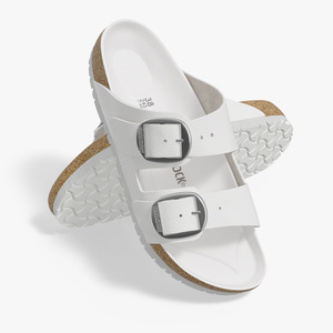 Woman Soft Footbed Sandals White 3D