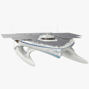 3D Electric Boat PlanetSolar Simple Interior