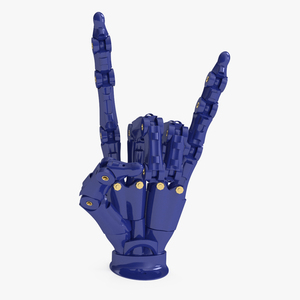 3D Robotic Arm Blue Rigged model