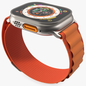 3D Apple Watch Ultra Alpine Loop Orange