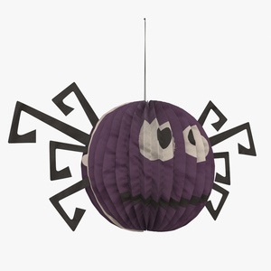 Halloween Spider Paper Decorations 3D model