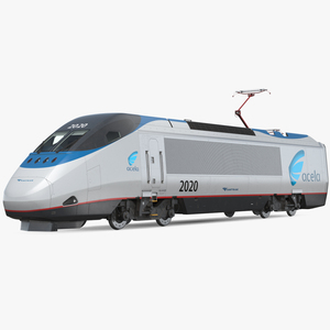 3D Amtrak Acela Express Locomotive