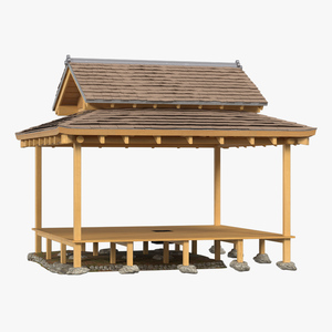 3D model Japanese Gazebo