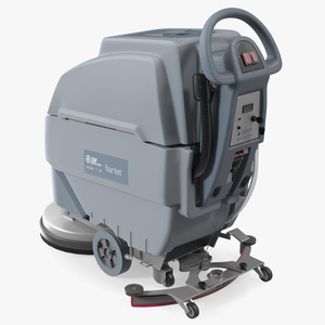 3D Industrial Floor Scrubber Machine Grey model