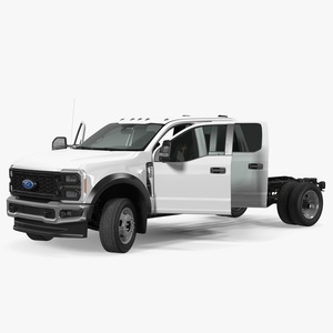 3D Four Doors Ford Super Duty F550 Rigged model