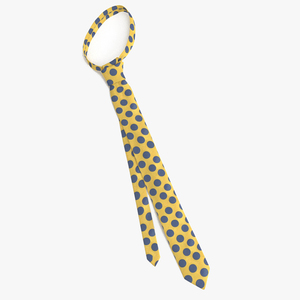 3D Classic Polka Dot Pattern Necktie model