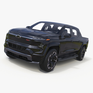 Black Chevrolet Silverado EV RST 2024 3D