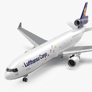 3D model McDonnell Douglas MD11 Tri Jet Airliner Lufthansa Cargo