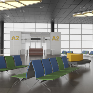 Airport Terminal Waiting Area 3D model