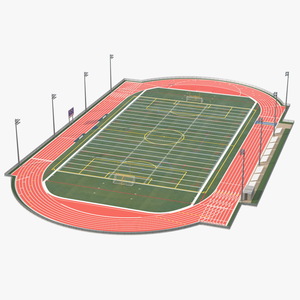 3D model Athletic Running Track Stadium