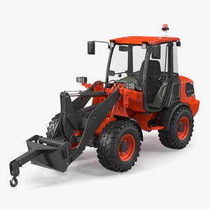 3D Electric Loader with Material Handling Arm Simple Interior model