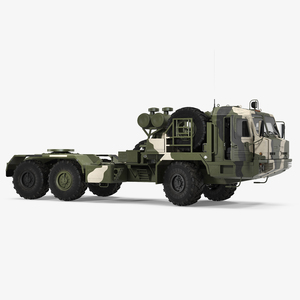 3D Military Truck BAZ 64022 Rigged