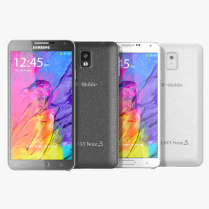 3D model Samsung Galaxy Note 3 Set