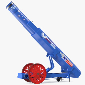 3D Human Cannonball Blue