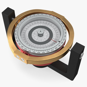 3D Red Marine Ship Compass model