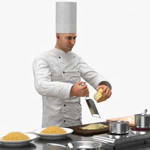 3D Chef Cooking Pasta model