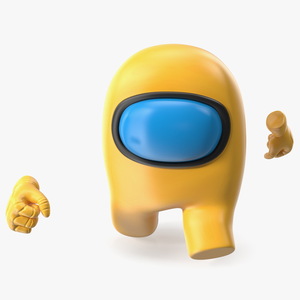 3D Running Among Us Character Yellow model