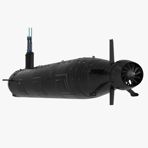 3D US Submarine Virginia SSN 774 Rigged