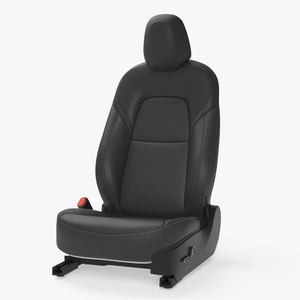 Tesla Model 3 Left Seat Black Leather 3D