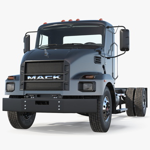 Mack MD6 Medium-Duty Truck Rigged for Maya 3D