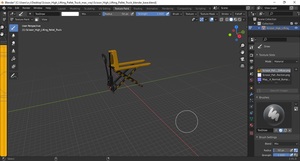 3D Scissor High Lifting Pallet Truck model