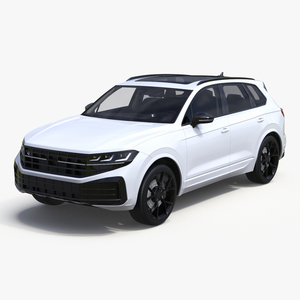 3D Electric SUV White model