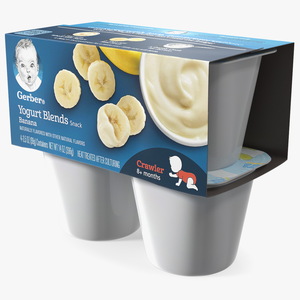 3D model Packaging Gerber Banana Yogurt