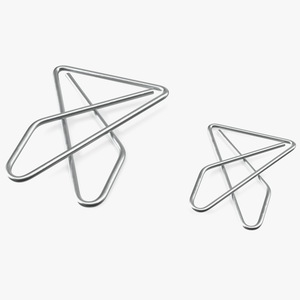 Paper Clip Butterfly Shape Metal 3D