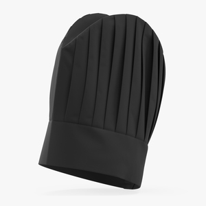 Black Tall Chef Hat 3D model