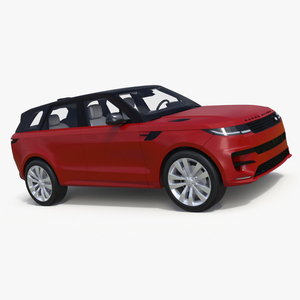 Red Range Rover Sport 2023 Simplified 3D