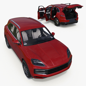 Luxury AWD 4dr SUV Red Rigged 3D model