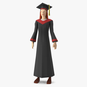 3D Low Poly Student