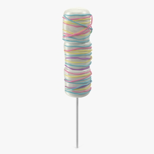 3D Marshmallow Skewer Pop White model