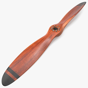 3D Vintage Wooden Airplane Propeller model