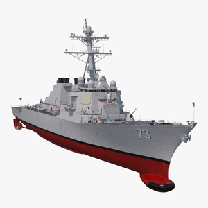 3D model Arleigh Burke Destroyer Decatur DDG 73 Rigged