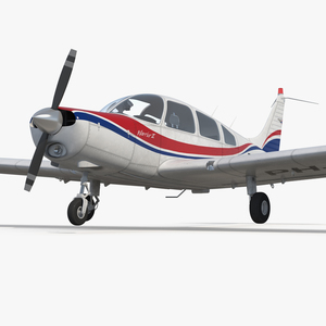 Aircraft Piper PA 28 161 Warrior II Rigged 3D