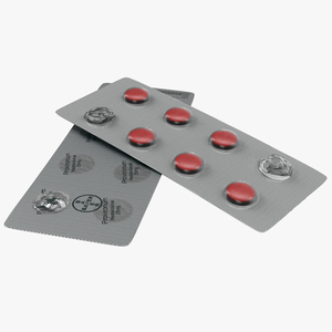 Small Round Blister Pill Pack 3D model