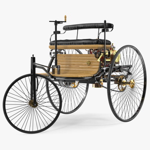 Benz Patent Motorwagen Rigged 3D model