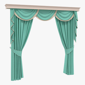 3D model Curtain 6 Green