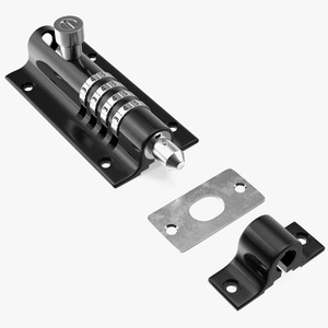 3D Combi Bolt Door Lock Black