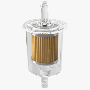 Motorcycle Universal Inline Fuel Filter 3D model
