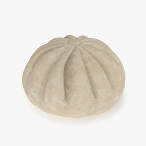 3D Asian Dumpling Raw model